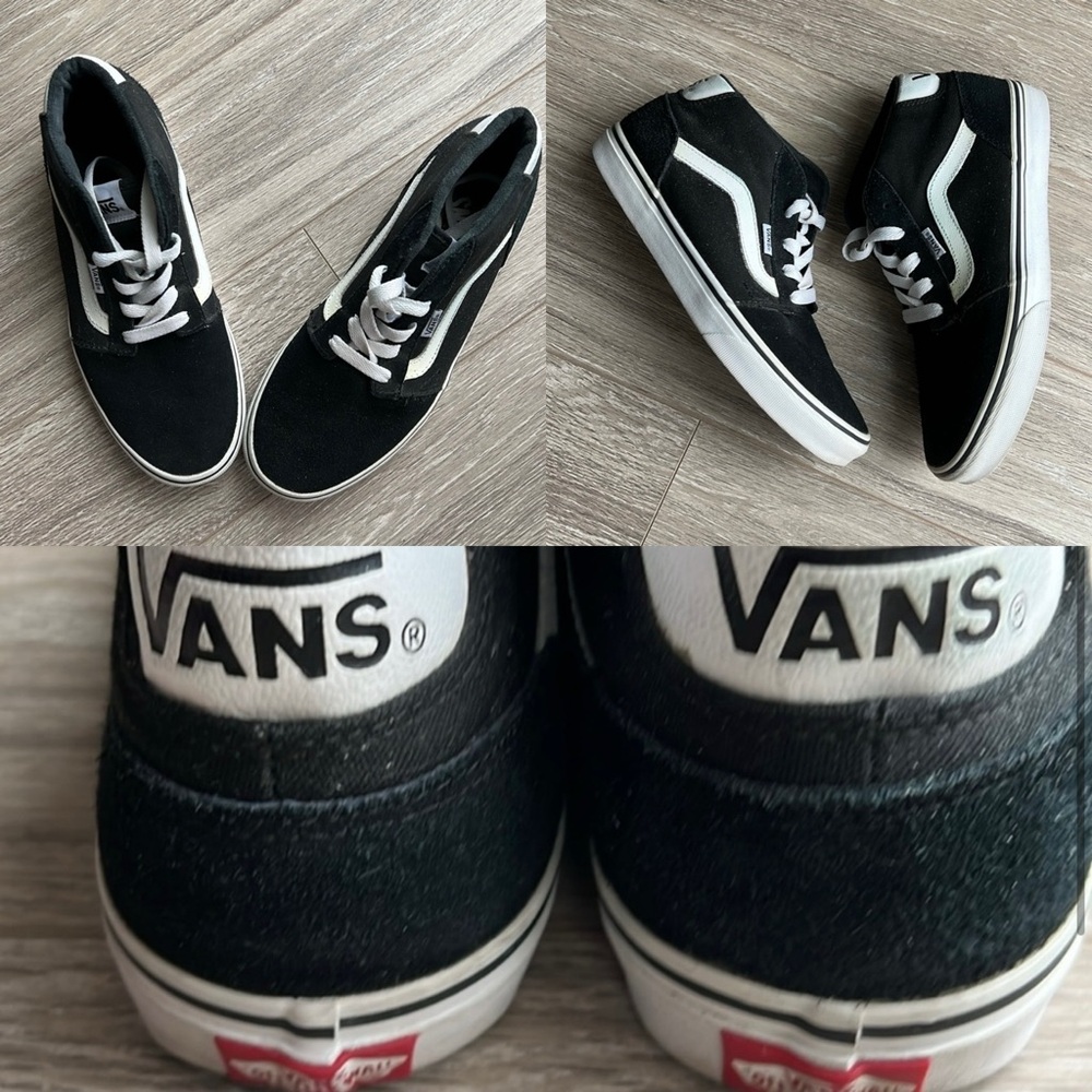Vans Men’s Sneakers Black and White Size 8.5